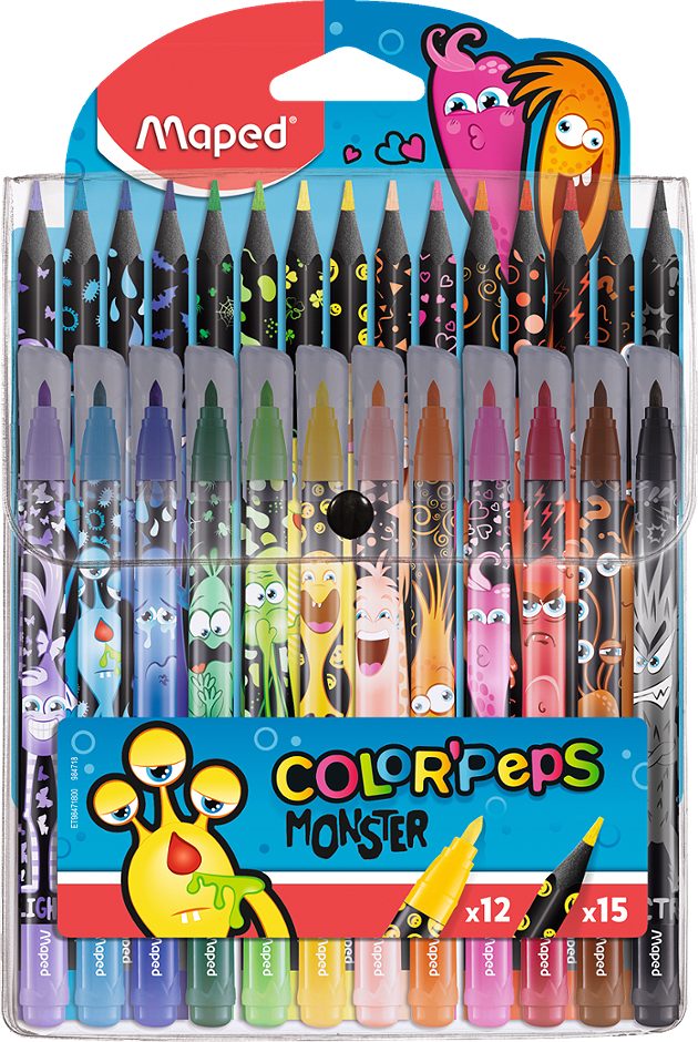 Maped Filzstifte-Set Monster x12