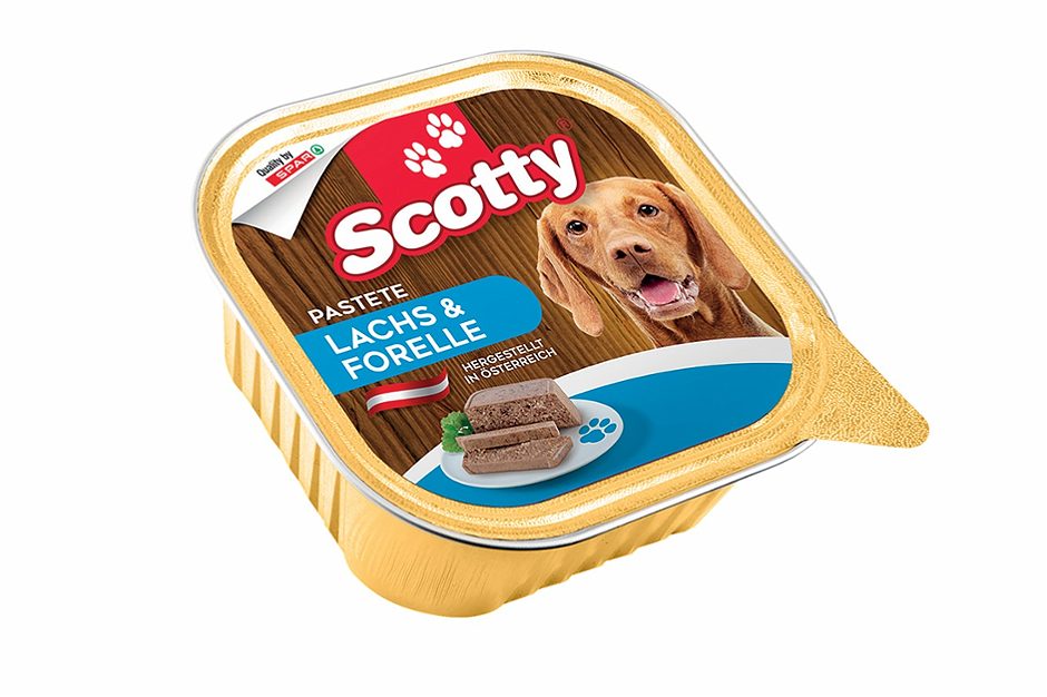 Scotty Hundefutter Pastete Pastete mit Lachs und Forelle 300 G