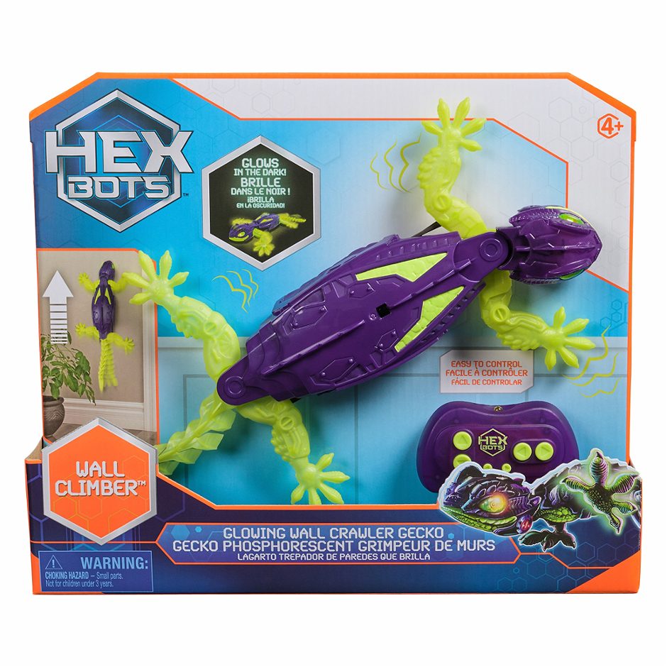 Hex Bots Wandflitzer Gecko Glow in the Dark