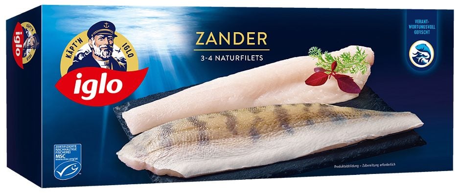 Iglo Käpt'n Iglo Zander Naturfilets 3-4 Stück 270 G