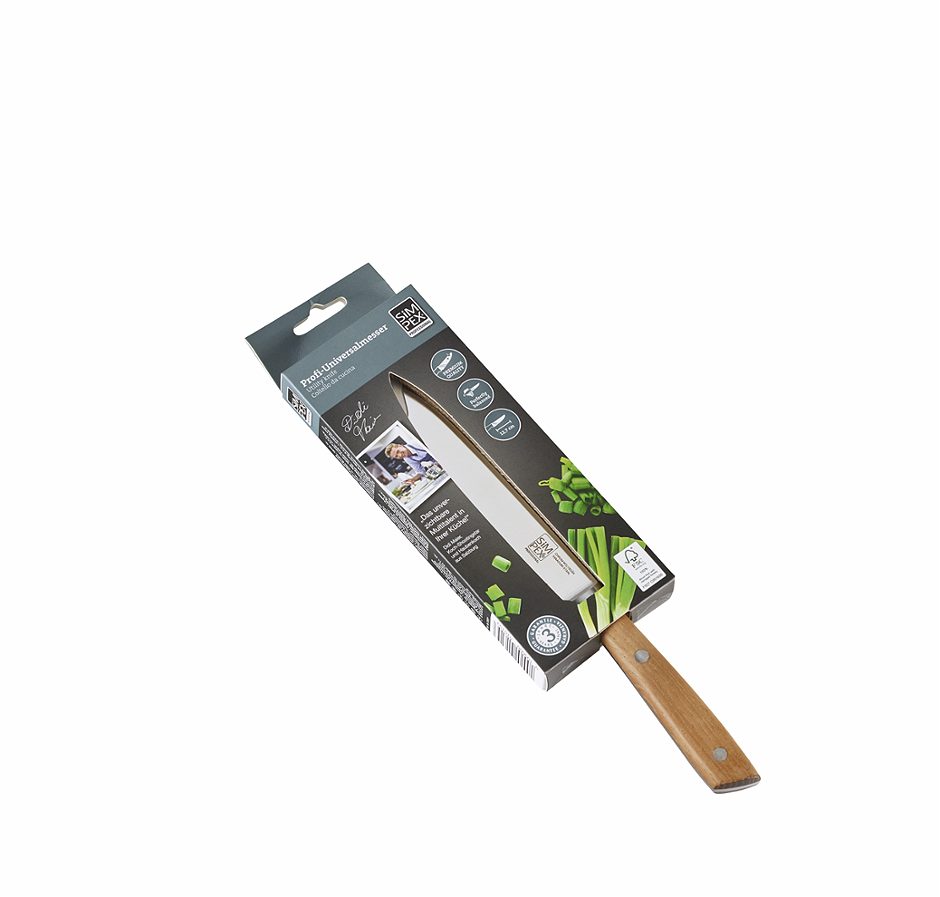 SIMPEX PROFESSIONAL Universalmesser mit Holzgriff 13 cm