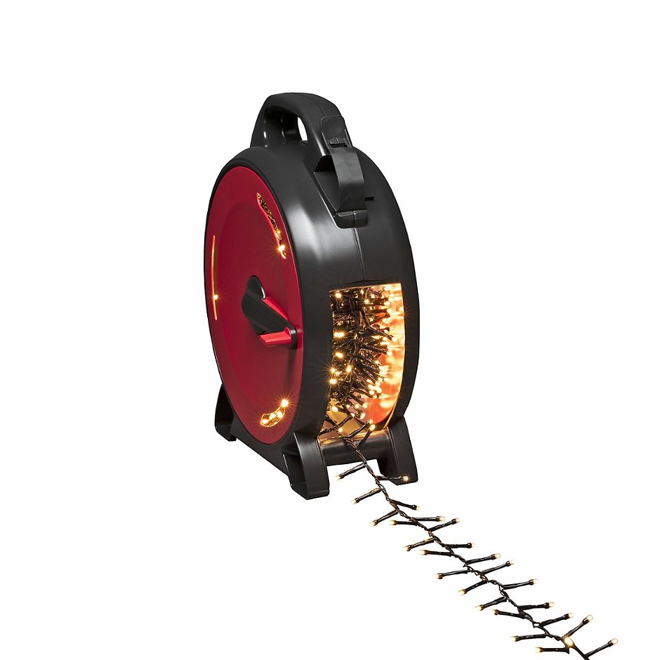 Konstsmide Micro Led Compactlights mit Kabelaufroller mit 100 warme weiße Dioden