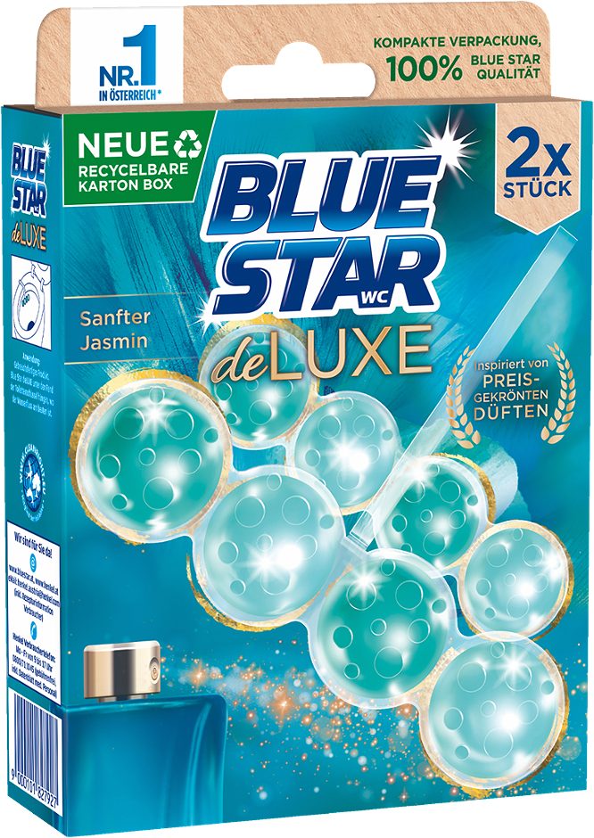 Blue Star de luxe WC-Spüler Sanfter Jasmin 2 x 50g