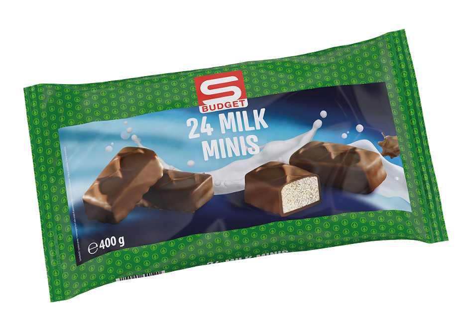 S-BUDGET Milk Minis 24 Stück 400 G