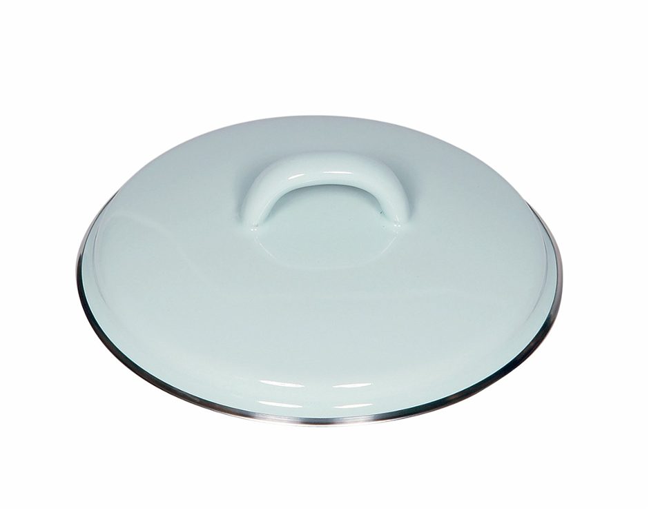 Riess Deckel Emaille Hellblau 14  cm