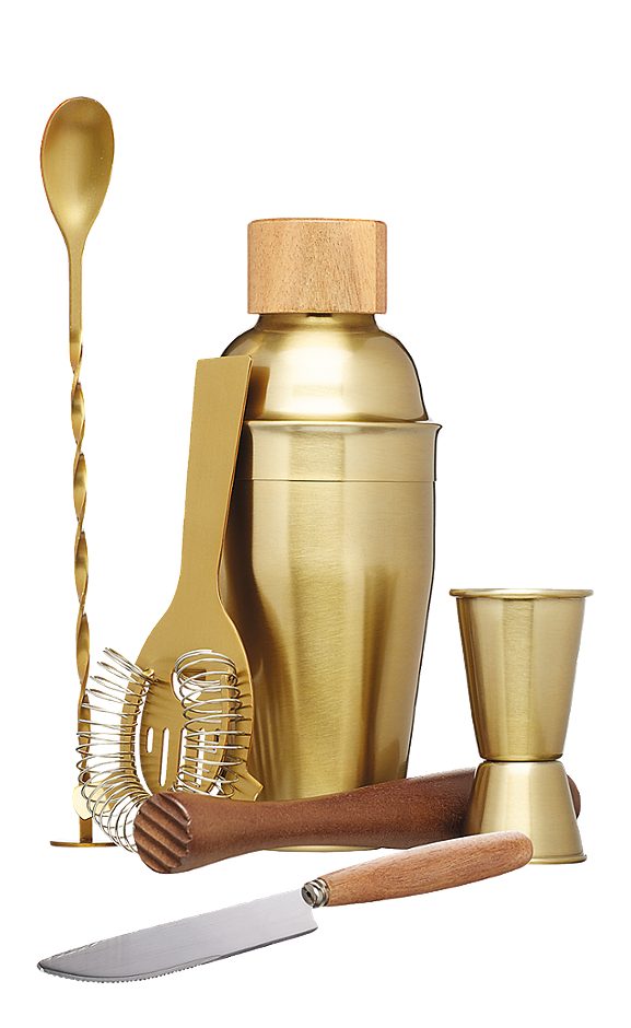 Cocktailset in gold 6 teilig