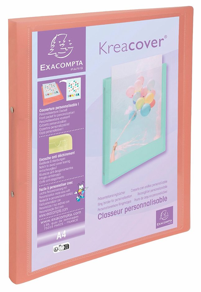 Exacompta Ringbuch A4 KC, pastell rouge