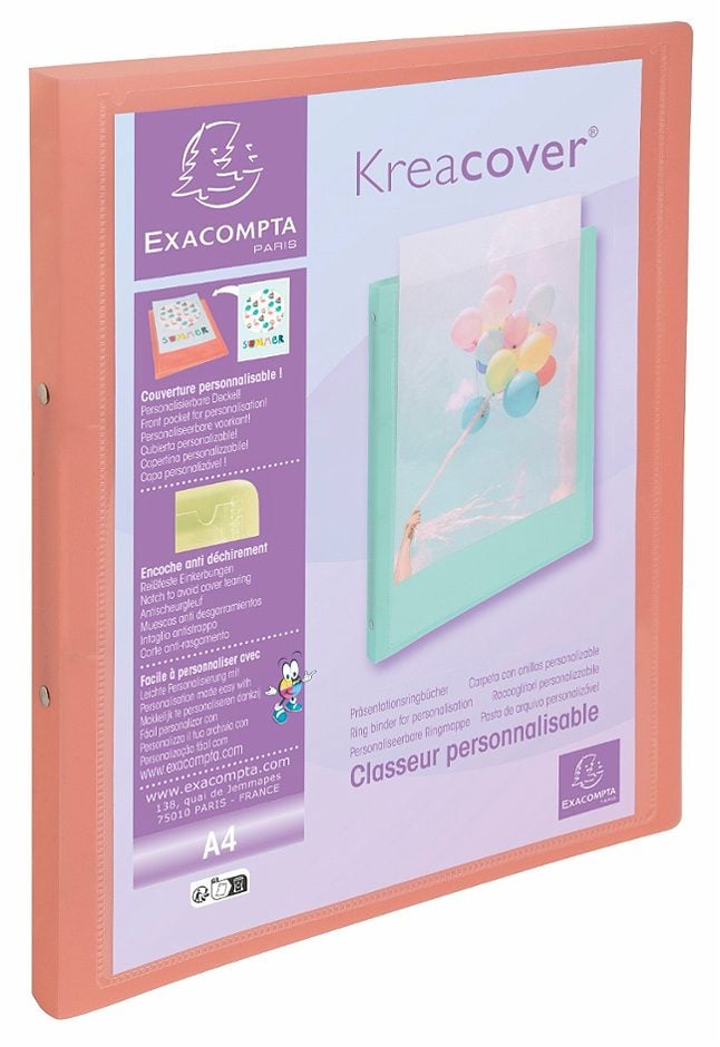 Exacompta Ringbuch A4 KC, pastell rouge