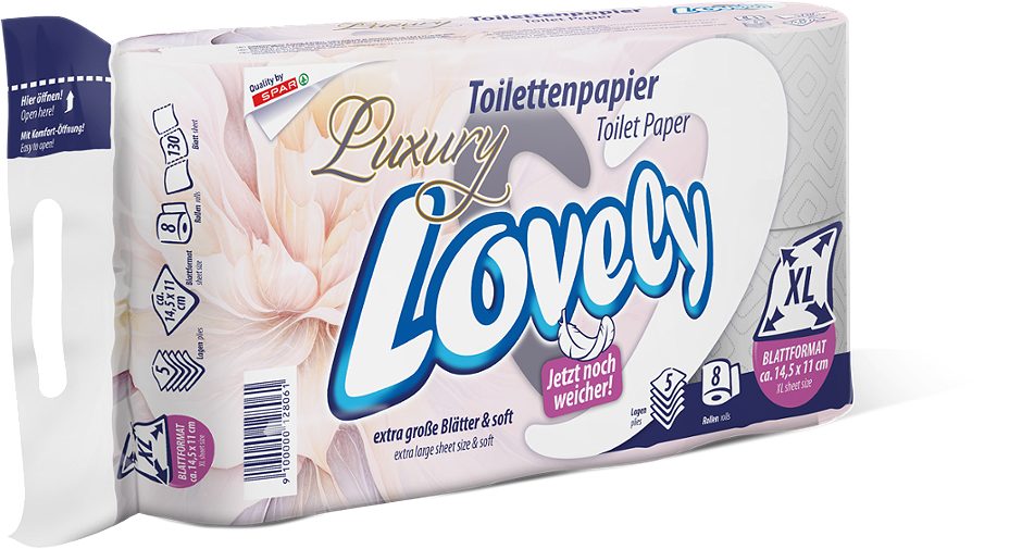 Lovely Toilettenpapier Luxury 8 Rollen