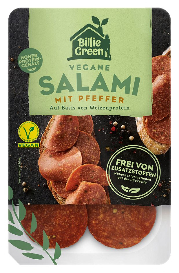 Billie Green Vegane Salami mit Pfeffer 70 G