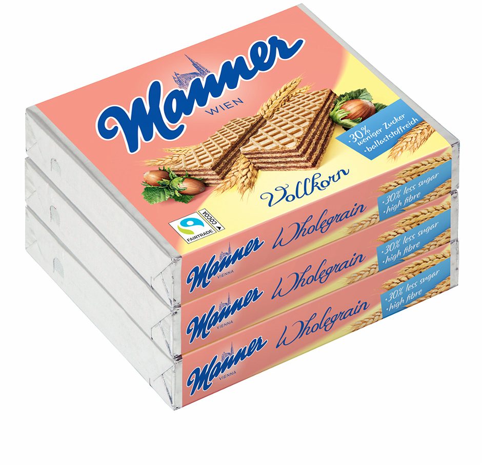 Manner Neapolitaner Vollkorn 3 x 75g 225 G