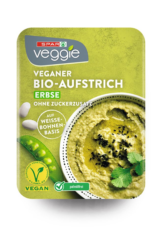 SPAR Veggie veganer Bio-Aufstrich Erbse 125 G