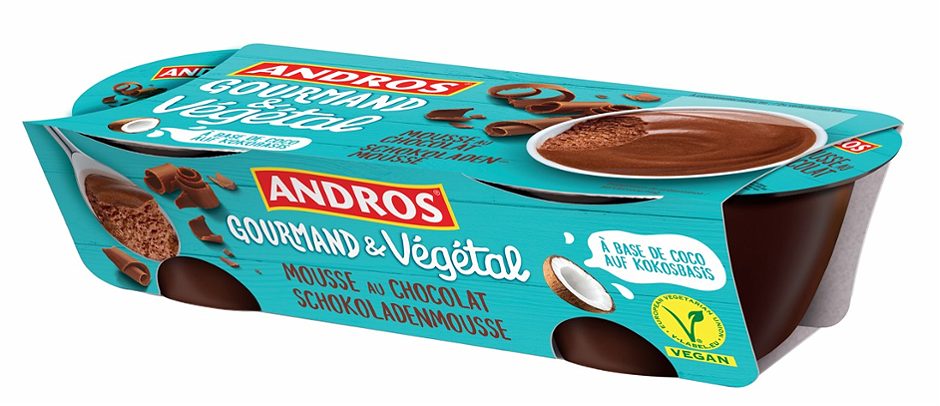 Andros Gourmand & Végétal Schokoladenmousse auf Kokosbasis 2x55g 110 G