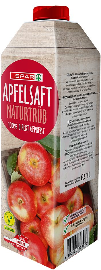 SPAR Apfelsaft naturtrüb 1 L