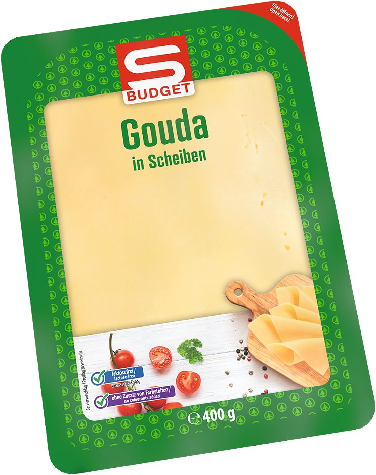 S-BUDGET Gouda 48% F.i.T. in Scheiben 400 G