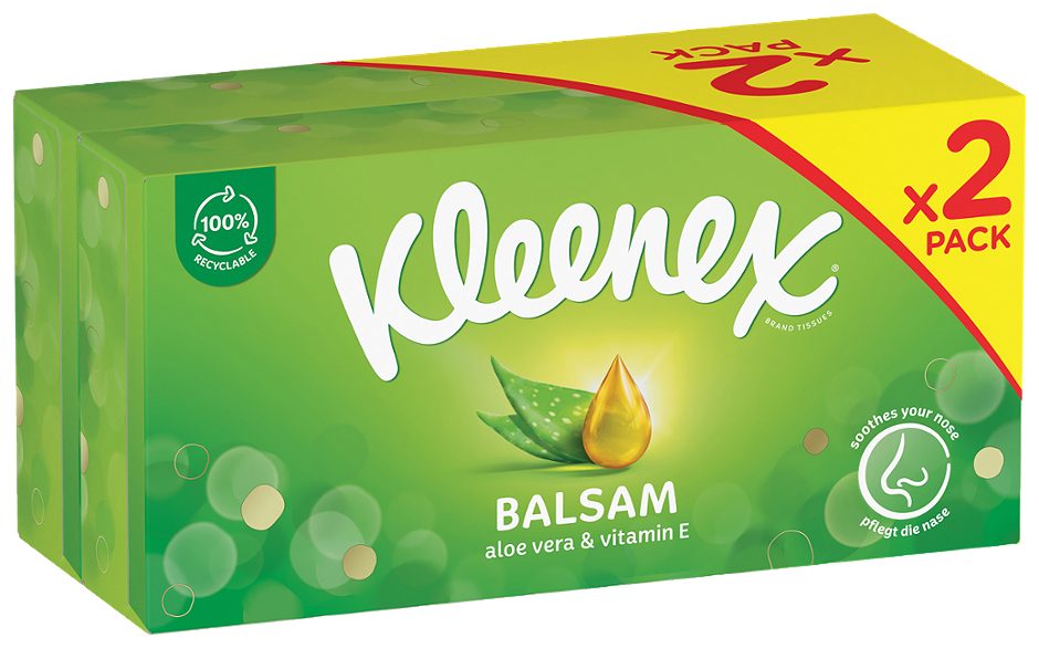 Kleenex Taschentücher-Box Balsam 2 x 56 Tücher
