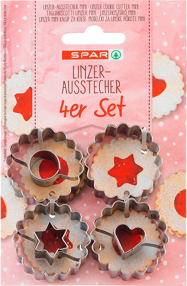SPAR Ausstechformenset Linzer 4 Stück