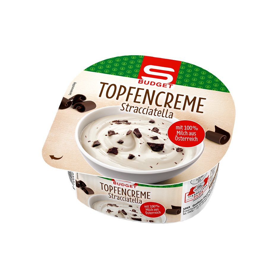 S-BUDGET Topfencreme Stracciatella 180 G