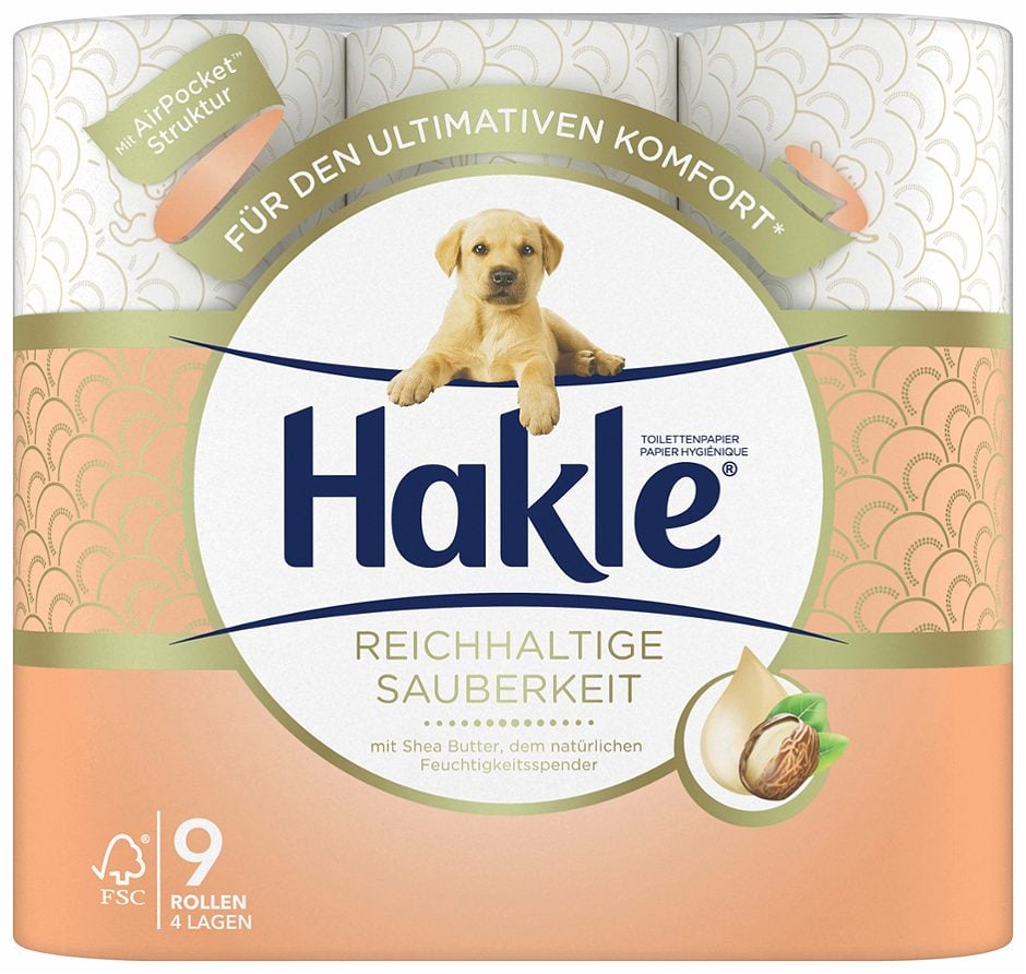 Hakle Toilettenpapier Reichhaltige Sauberkeit 9 Rollen