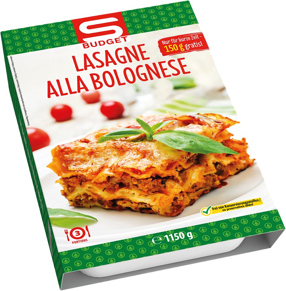 S-BUDGET Lasagne Bolognese 1 KG