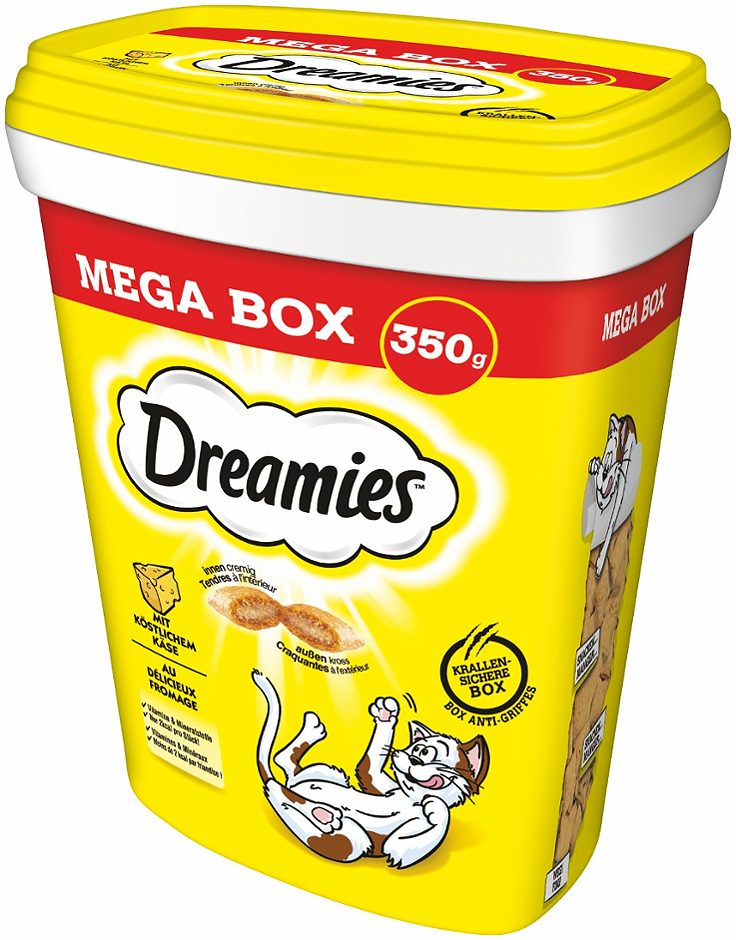 Dreamies Katzensnacks Mega Box mit Käse Mega Box 350 G