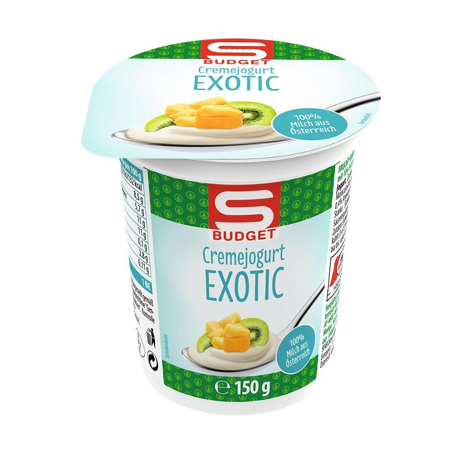 S-BUDGET Cremejogurt Exotik 150 G