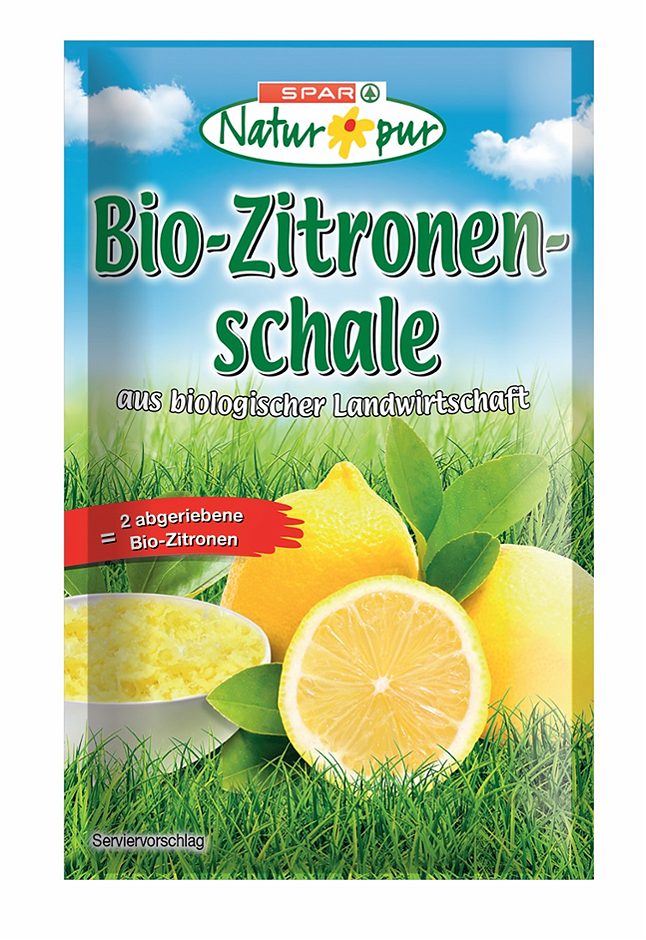 SPAR Natur*pur Bio-Zitronenschale getrocknet und gerieben 10 G