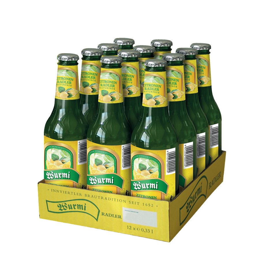 Wurmi Radler Zitrone 12x0,33l 3.960 ML EINWEG ohne Pfand