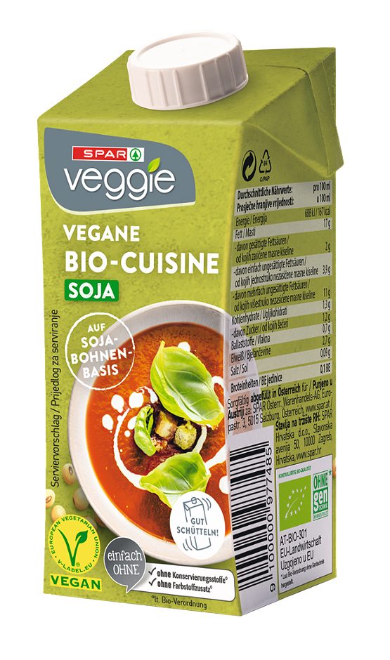 SPAR Veggie vegane Bio-Cuisine Soja 200 ML