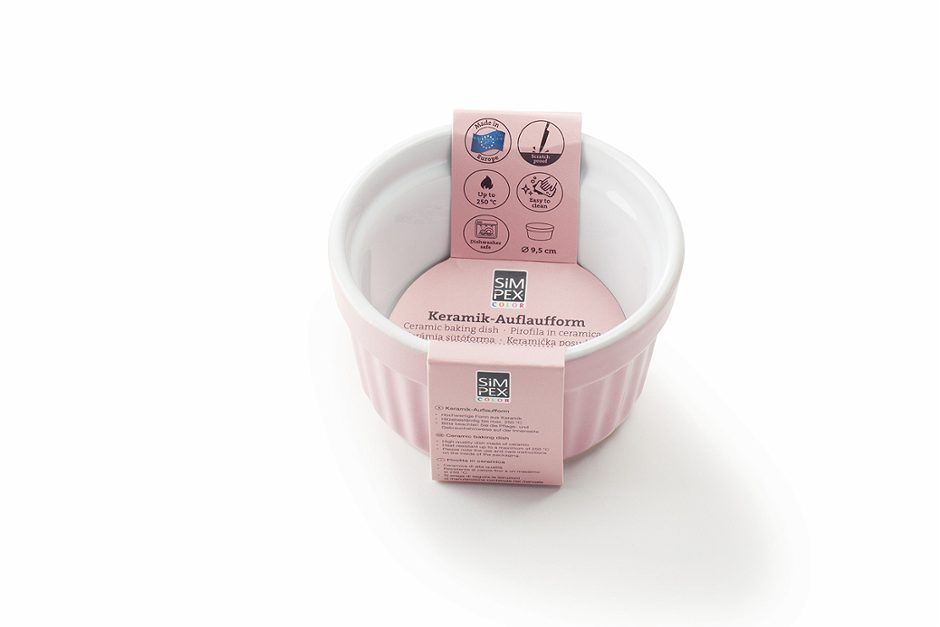 SIMPEX COLOR Auflaufform Keramik rosa 9,5 cm