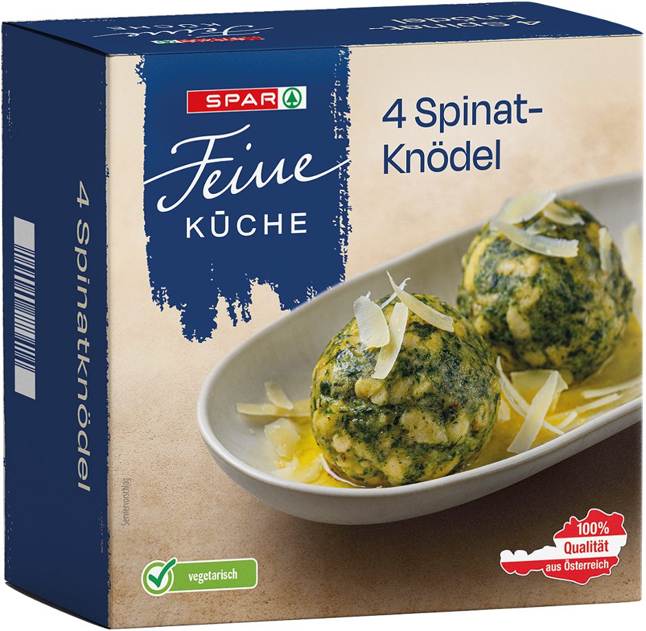 SPAR Feine Küche Spinatknödel 4 Stück 400 G