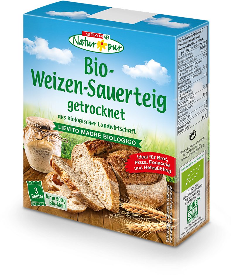 SPAR Natur*pur Bio-Weizen-Sauerteig getrocknet 3 Beutel 105 G