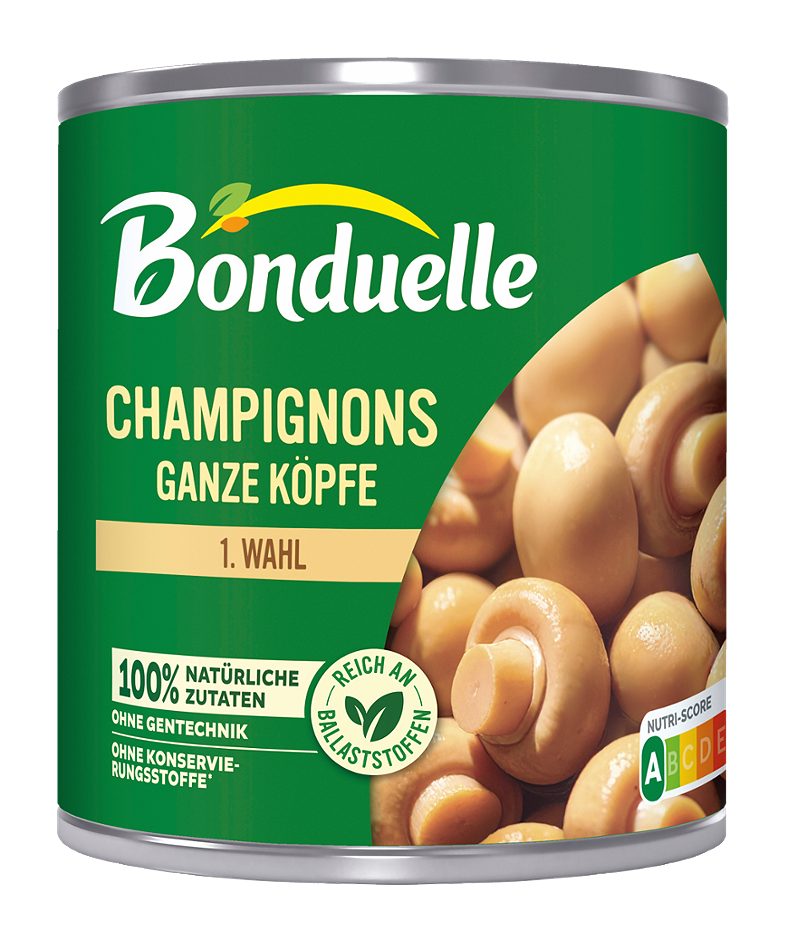 Bonduelle Champignons Ganze Köpfe I. Wahl 195 G