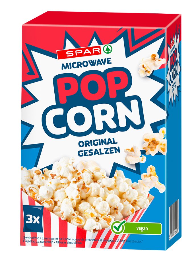 SPAR Mikrowellen Popcorn gesalzen 3 x 100g 300 G