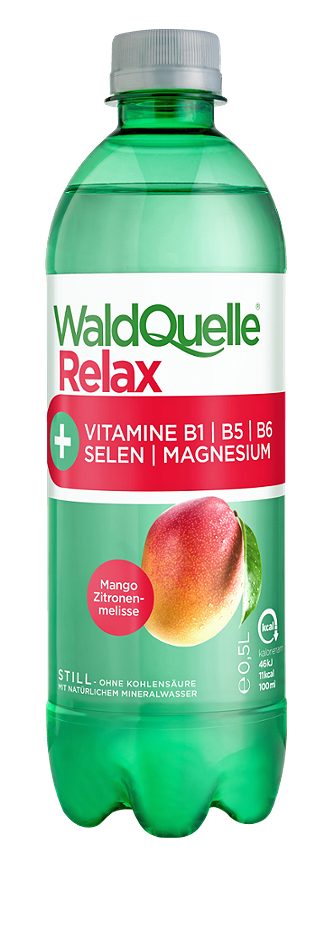 Waldquelle Relax Mango Zitronenmelisse 0,5 L EINWEG mit Pfand