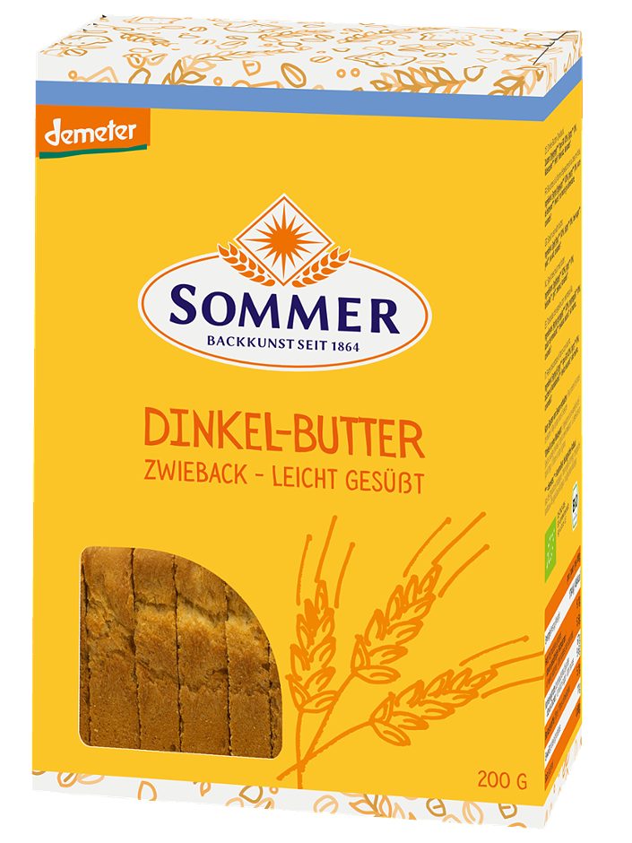 Sommer Demeter Zwieback 2x100g 200 G