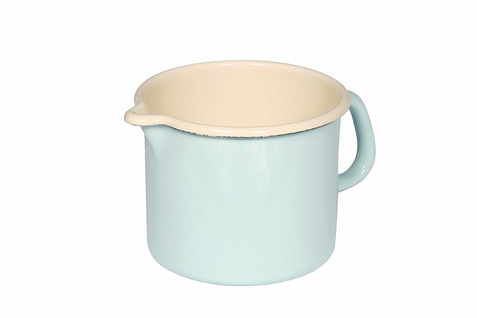 Riess Schnabeltopf Emaille Hellblau 14  cm