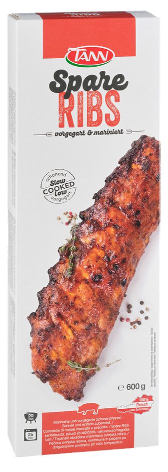 TANN Schweine Spare-Ribs vorgegart per Packung 600 G