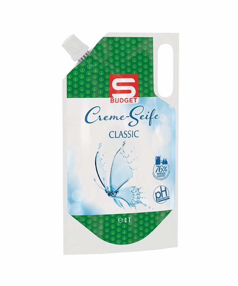 S-BUDGET Creme-Seife Nachfüllbeutel Classic 1L