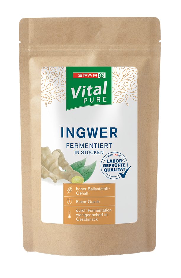 SPAR Vital PURE Ingwer fermentiert, in Stücken 100 G