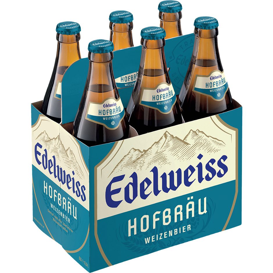 Edelweiss Weizenbier Hofbräu 6x0,5l 3.000 ML MEHRWEG