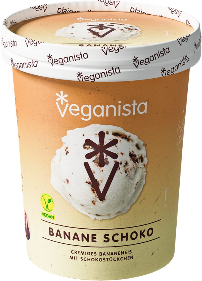 Veganista Veganes Speiseeis Banane Schoko 480 ML