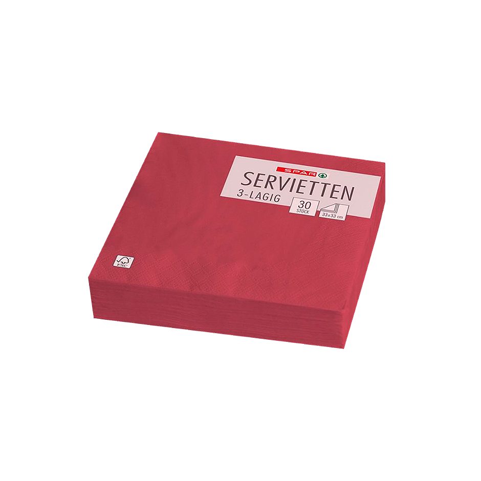 SPAR Servietten 33x33 Bordeaux 30 Stück