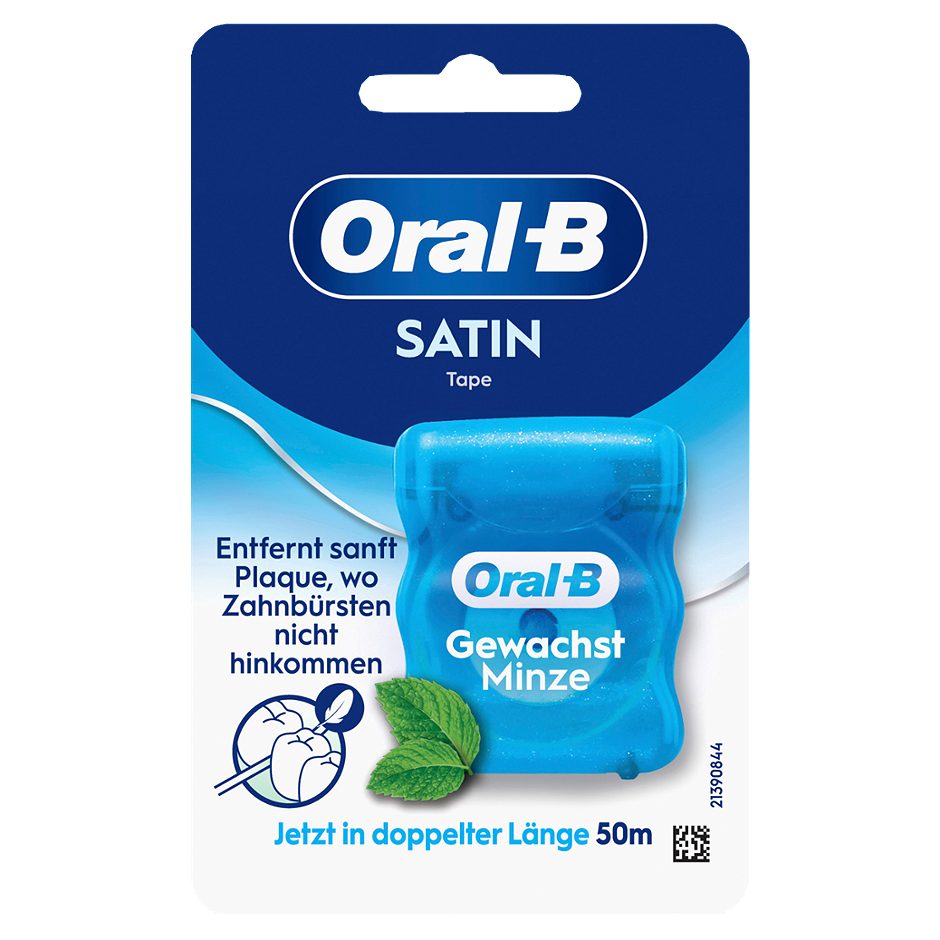 Oral-B Satintape Zahnseide Gewachst / Minze 50 m