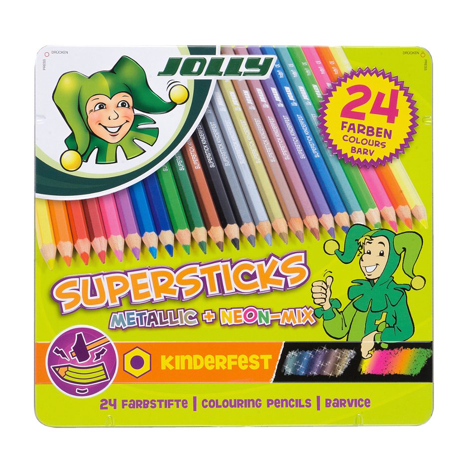 Jolly Buntstifte Metallic & Neon 24 Farben