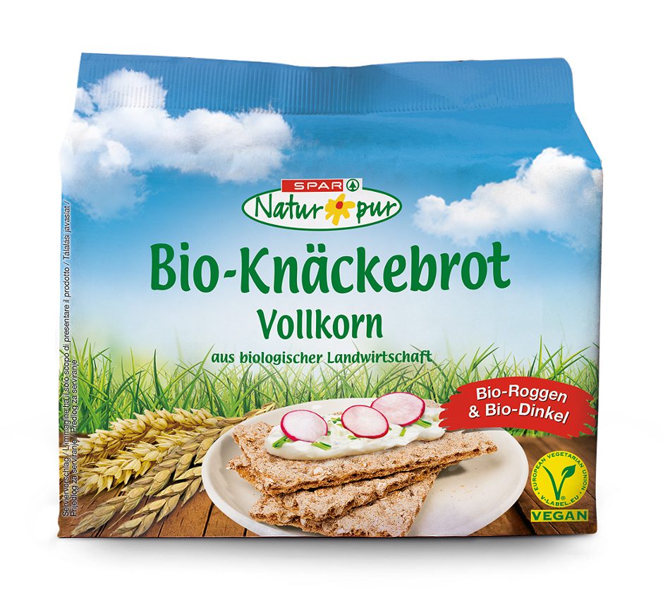 SPAR Natur*pur Bio-Knäckebrot Vollkorn 250 G