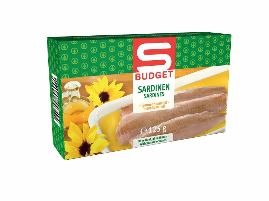 S-BUDGET Sardinen in Öl ohne Haut & Gräten 125 G