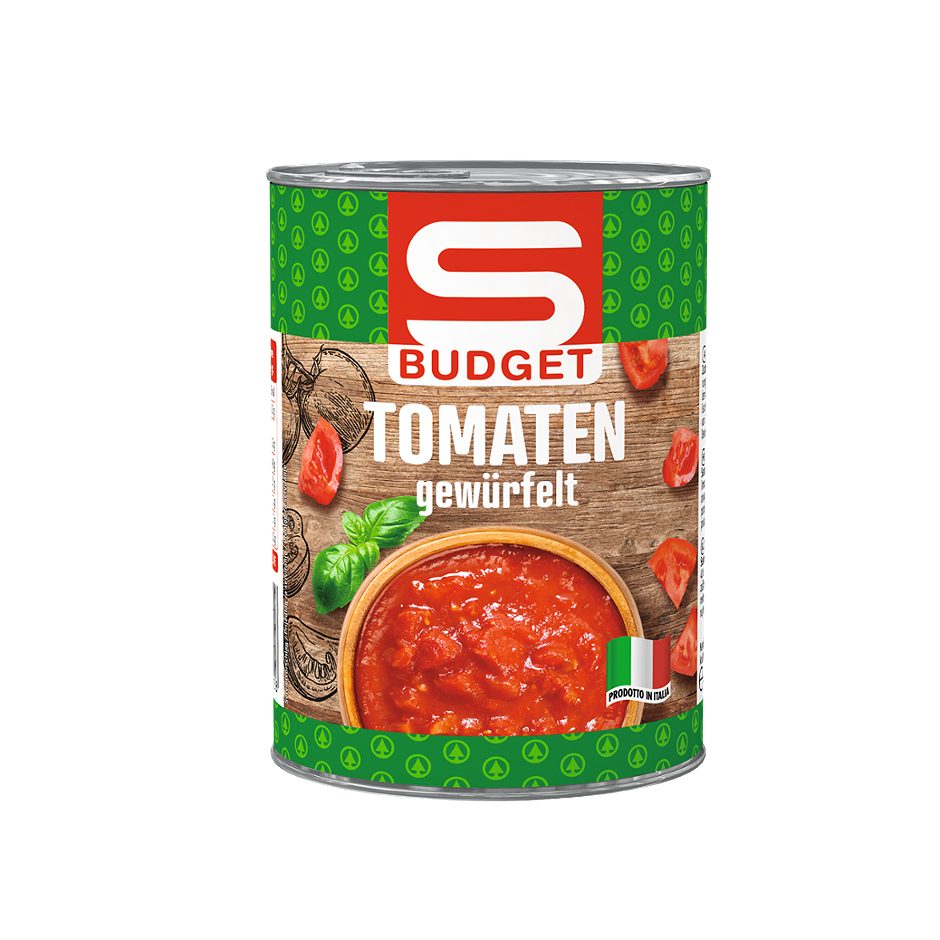 S-BUDGET Tomaten gewürfelt 400 G