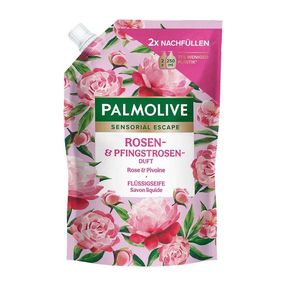 Palmolive Flüssigseife Nachfüller Rosen- & Pfingstrosenduft 500ml