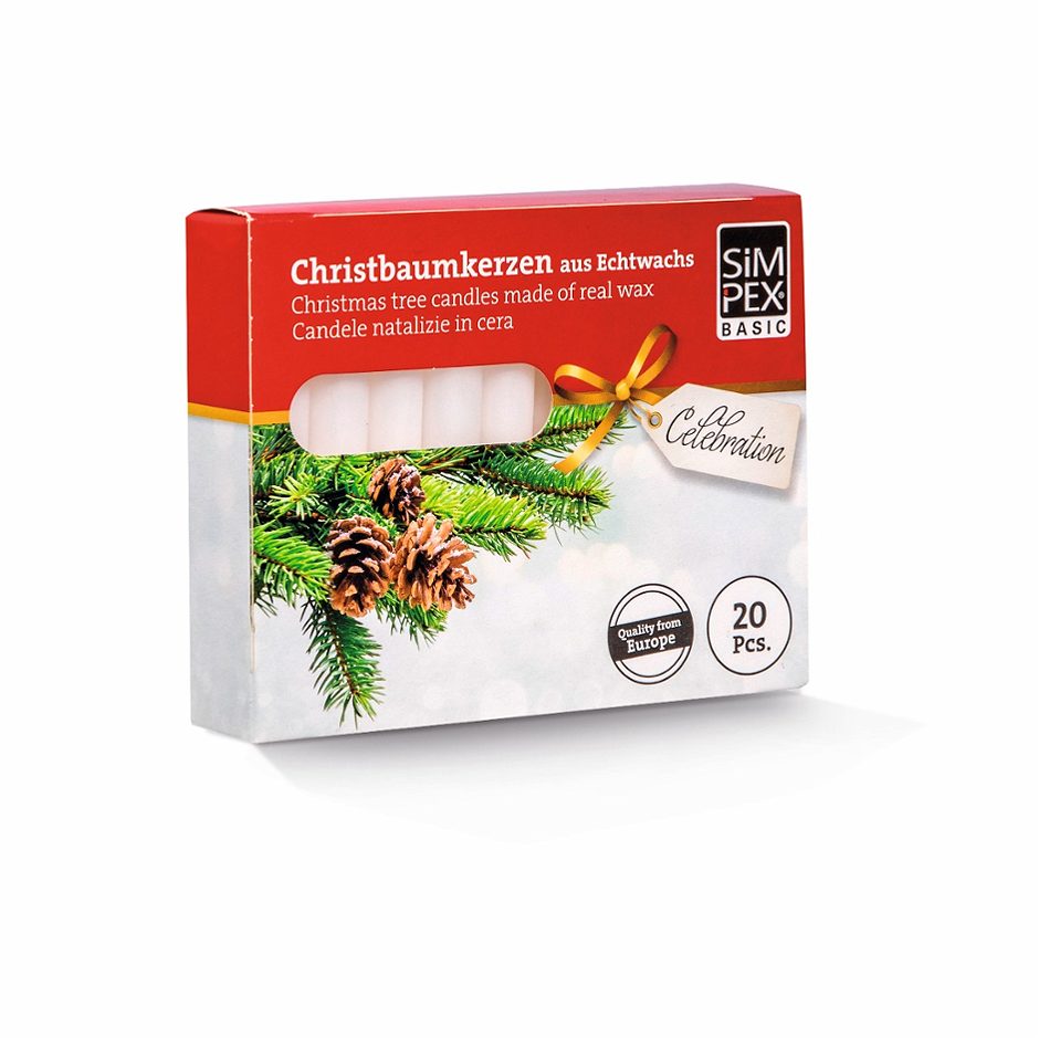 SIMPEX BASIC Celebration Baumkerzen 20er Bordeaux